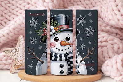 Winter Snowman 20oz Tumbler Wrap Sublimation DesignSVG 