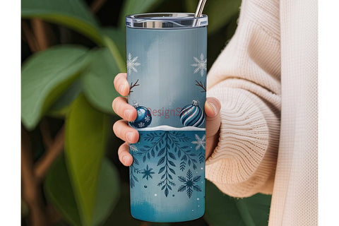 Winter Snowmen 20oz Tumbler Wrap Sublimation DesignSVG 