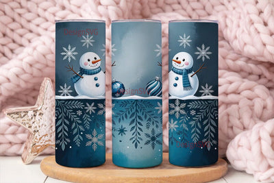 Winter Snowmen 20oz Tumbler Wrap Sublimation DesignSVG 