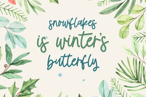 Winter Spark Font Dm Letter Studio 