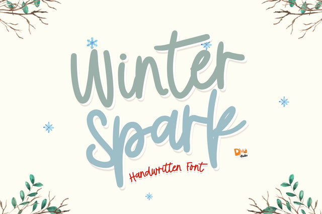 Winter Spark Font Dm Letter Studio 