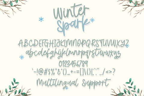 Winter Spark Font Dm Letter Studio 