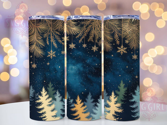 Winter Star Snowflake Tumbler, Star Glitter Wrap, Holiday Snowflake Sublimation, 20oz Glitter Tumbler, Festive Star Art, Seasonal Snowflake Mug, Sparkling Winter Cup Sublimation SvggirlplusArt 
