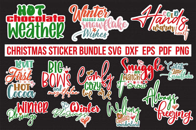 Winter Sticker SVG Bundle Digital Pattern orpitasn 
