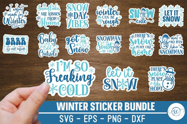 Winter Sticker SVG Bundle SVG Svgcraft 