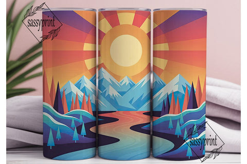 Winter Sunrise Landscape 20oz Tumbler Sublimation sassyprint 
