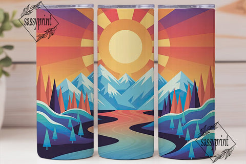 Winter Sunrise Landscape 20oz Tumbler Sublimation sassyprint 