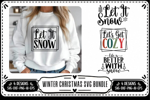 Winter Svg, Christmas Svg 4 Designs SVG shah alam 