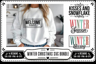 Winter Svg, Christmas Svg 4 Designs SVG shah alam 