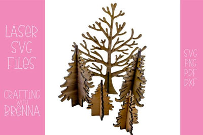 Winter Tree Laser SVG File SVG Crafting With Brenna 