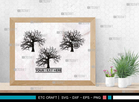 Winter Tree Monogram, Winter Tree Silhouette, Winter Tree SVG, Pine Svg, Natural Svg, Jungle Svg, Palm Tree Svg, Tree Svg, SB00545 SVG ETC Craft 
