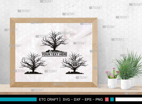 Winter Tree Monogram, Winter Tree Silhouette, Winter Tree SVG, Pine Svg, Natural Svg, Jungle Svg, Palm Tree Svg, Tree Svg, SB00545 SVG ETC Craft 