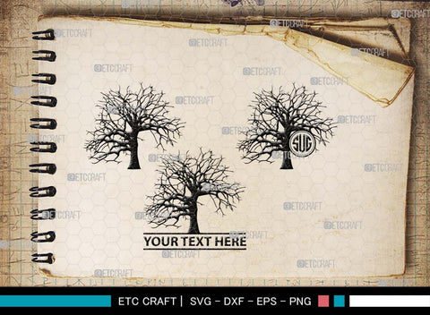 Winter Tree Monogram, Winter Tree Silhouette, Winter Tree SVG, Pine Svg, Natural Svg, Jungle Svg, Palm Tree Svg, Tree Svg, SB00545 SVG ETC Craft 