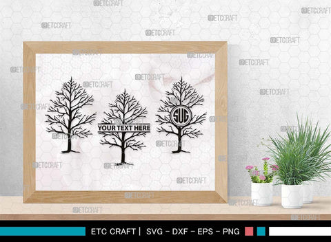 Winter Tree Monogram, Winter Tree Silhouette, Winter Tree SVG, Pine Svg, Natural Svg, Jungle Svg, Palm Tree Svg, Tree Svg, SB00545 SVG ETC Craft 