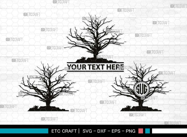 Winter Tree Monogram, Winter Tree Silhouette, Winter Tree SVG, Pine Svg, Natural Svg, Jungle Svg, Palm Tree Svg, Tree Svg, SB00545 SVG ETC Craft 