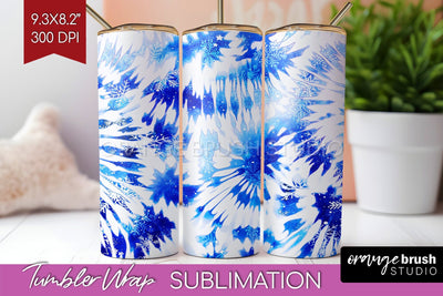 Winter Tumbler Wrap - Tie Dye Tumbler Sublimation Sublimation OrangeBrushStudio 