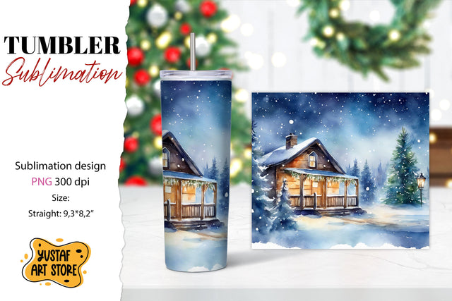 Winter tumbler wrap.Christmas tumbler sublimation. Sublimation Yustaf Art Store 