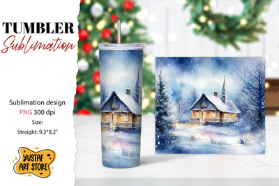 Winter tumbler wrap.Christmas tumbler sublimation. Sublimation Yustaf Art Store 
