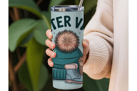 Winter Vibes 20oz Tumbler Wrap Sublimation DesignSVG 