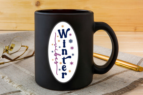 Winter vibes Sticker Design Sublimation Regulrcrative 