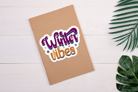 Winter vibes Sticker Design Sublimation Regulrcrative 