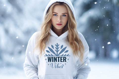 Winter vibes SVG. Winter quote. Seasonal round design SVG LaBelezoka 