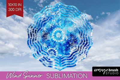 Winter Wind Spinner PNG - Tie Dye Sublimation Sublimation OrangeBrushStudio 