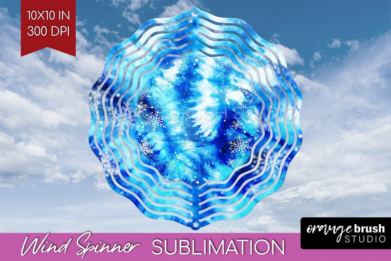 Winter Wind Spinner PNG - Tie Dye Sublimation Sublimation OrangeBrushStudio 