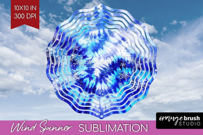 Winter Wind Spinner PNG - Tie Dye Sublimation Sublimation OrangeBrushStudio 
