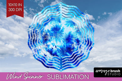 Winter Wind Spinner PNG - Tie Dye Sublimation Sublimation OrangeBrushStudio 