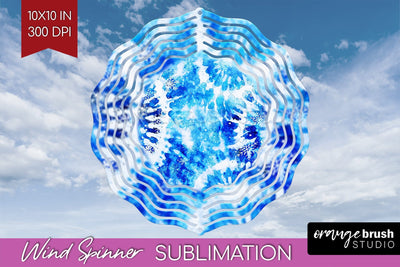 Winter Wind Spinner PNG - Tie Dye Sublimation Sublimation OrangeBrushStudio 