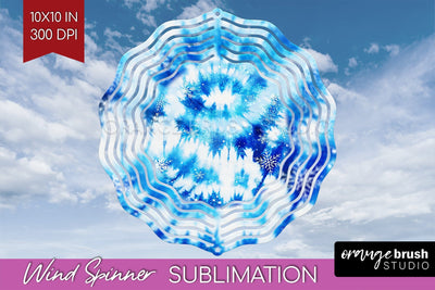 Winter Wind Spinner PNG - Tie Dye Sublimation Sublimation OrangeBrushStudio 