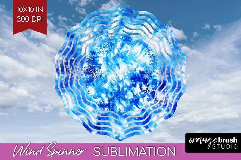Winter Wind Spinner PNG - Tie Dye Sublimation Sublimation OrangeBrushStudio 