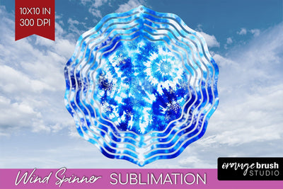 Winter Wind Spinner PNG - Tie Dye Sublimation Sublimation OrangeBrushStudio 