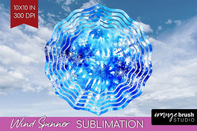 Winter Wind Spinner PNG - Tie Dye Sublimation Sublimation OrangeBrushStudio 