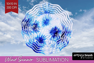 Winter Wind Spinner PNG - Tie Dye Sublimation Sublimation OrangeBrushStudio 