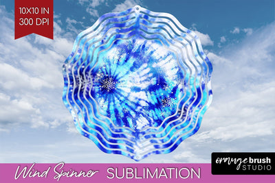 Winter Wind Spinner PNG - Tie Dye Sublimation Sublimation OrangeBrushStudio 