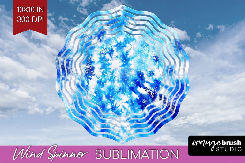 Winter Wind Spinner PNG - Tie Dye Sublimation Sublimation OrangeBrushStudio 