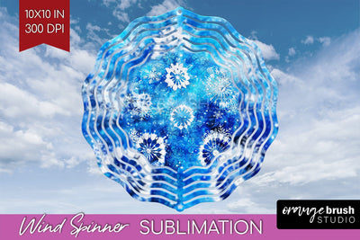 Winter Wind Spinner PNG - Tie Dye Sublimation Sublimation OrangeBrushStudio 
