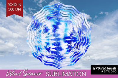 Winter Wind Spinner PNG - Tie Dye Sublimation Sublimation OrangeBrushStudio 