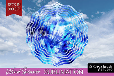 Winter Wind Spinner PNG - Tie Dye Sublimation Sublimation OrangeBrushStudio 