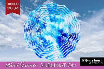 Winter Wind Spinner PNG - Tie Dye Sublimation Sublimation OrangeBrushStudio 