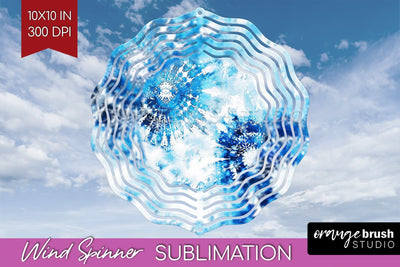 Winter Wind Spinner PNG - Tie Dye Sublimation Sublimation OrangeBrushStudio 