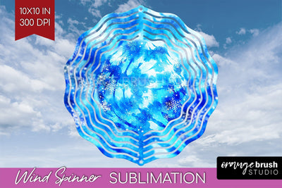 Winter Wind Spinner PNG - Tie Dye Sublimation Sublimation OrangeBrushStudio 