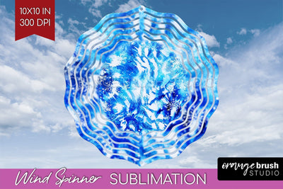 Winter Wind Spinner PNG - Tie Dye Sublimation Sublimation OrangeBrushStudio 