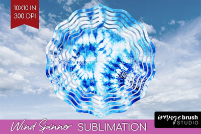Winter Wind Spinner PNG - Tie Dye Sublimation Sublimation OrangeBrushStudio 