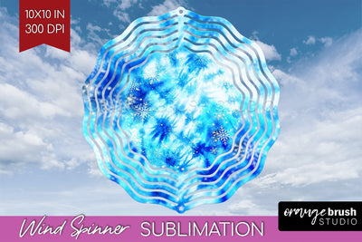 Winter Wind Spinner PNG - Tie Dye Sublimation Sublimation OrangeBrushStudio 