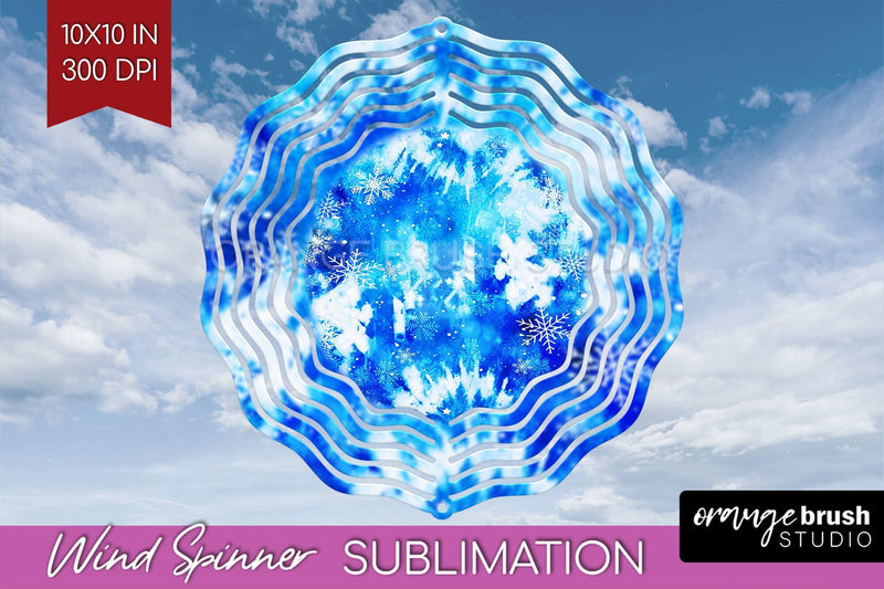 Winter Wind Spinner PNG - Tie Dye Sublimation Sublimation OrangeBrushStudio 