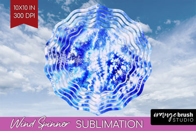 Winter Wind Spinner PNG - Tie Dye Sublimation Sublimation OrangeBrushStudio 