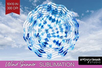 Winter Wind Spinner PNG - Tie Dye Sublimation Sublimation OrangeBrushStudio 